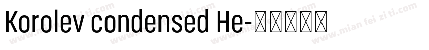 Korolev condensed He字体转换